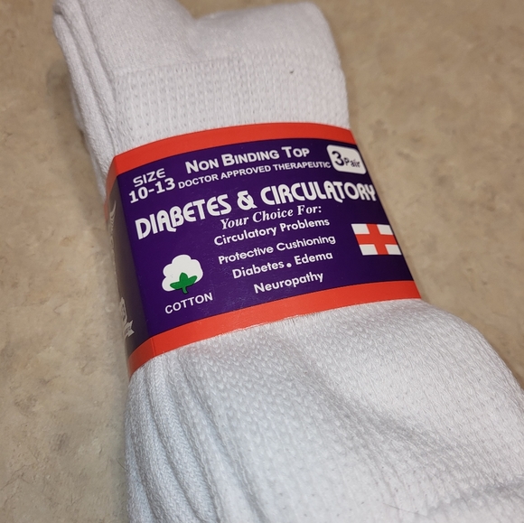 Men's Crew Socks for Diabetes & Circulatory Problems size 10-13 NIP 3 pairs - Picture 7 of 7